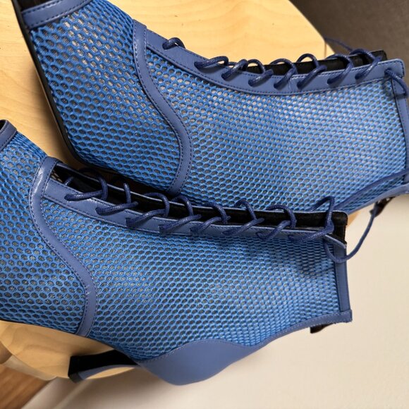 Yami Dance Shoe - Yashira Blue - Mesh, Size 9 / 3in Flared Heel - Picture 5 of 5